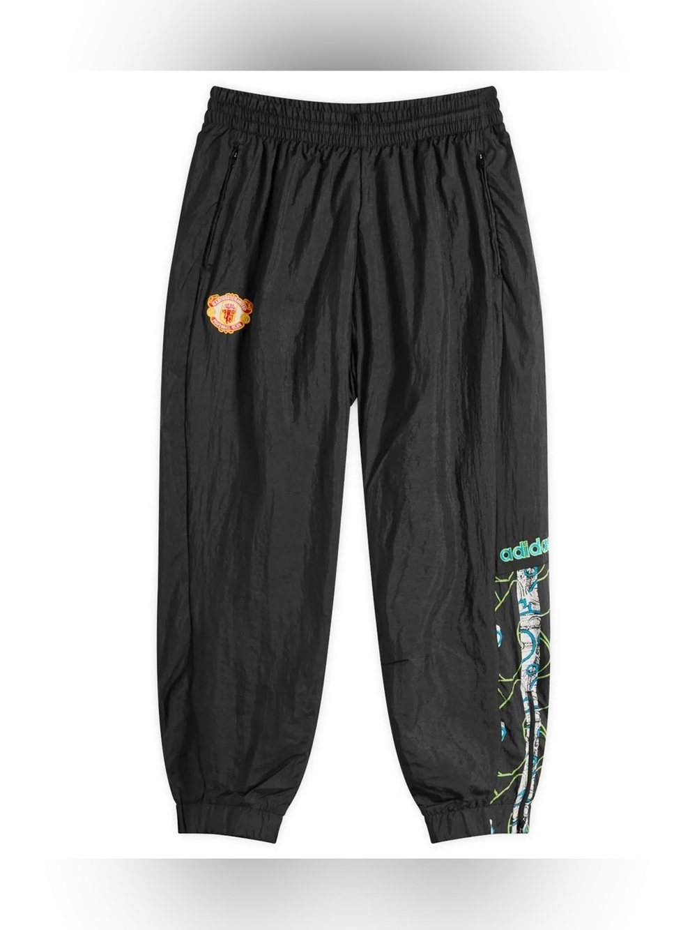Adidas Originals Manchester United Men’s Black Woven Track Pants 90/92 KD5816